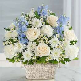 Loving Remembrance Blue and White
