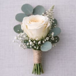 Ethereal Ivory Boutonnière