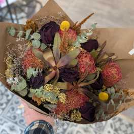 Pin Cushion Protea Dried Bouquet
