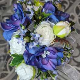 Blue Skies Silk Wrist Corsage