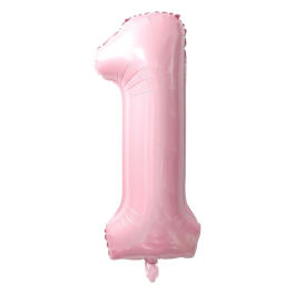 Baby Pink Number 1 Balloon