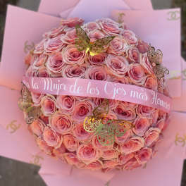 75 Pink Roses Bouquet