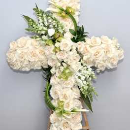 White Cross and Calla Lillies