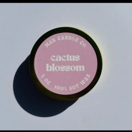 Cactus Blossom Soy Candle - 4 oz Gold Tin & Wood Wick