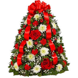 Holiday Flower Tree Arrangement - Luxury