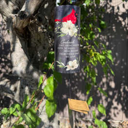 Wind Chime Cardinals Visit 18" Cylinder Sonnet Chime