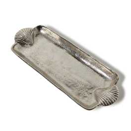 Shell Handled Silver Tray