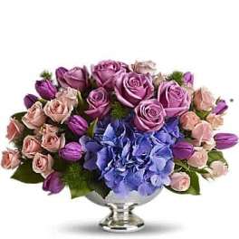 Teleflora's Purple Elegance Centerpiece