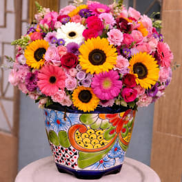 Vibrant Heritage Floral Vase”