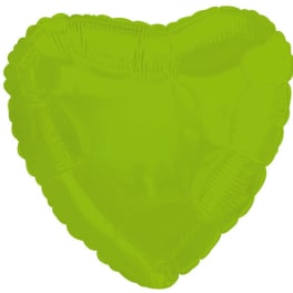 Lime Green Heart - Balloon