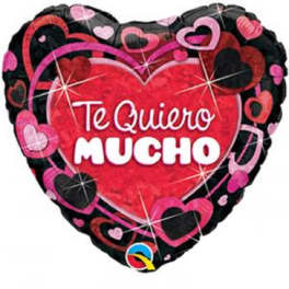 Te Quiero Mucho (Spanish) - Onyx Heart - Balloon
