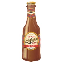 Father's Day beer bottle-shaped gift item with a decorative label