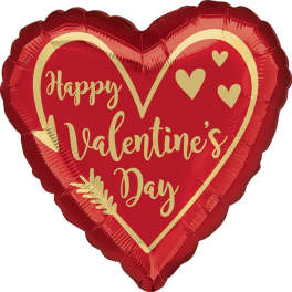 Happy Valentine's Day - Arrow Heart - Balloon