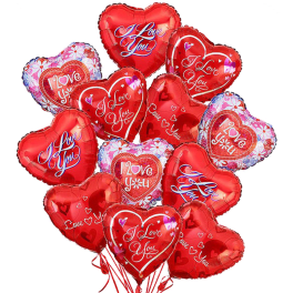 I Love You Mylar Balloon Bouquet