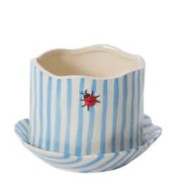 Ladybug Pot with Saucer