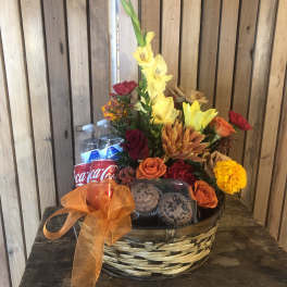 Snack and flower basket