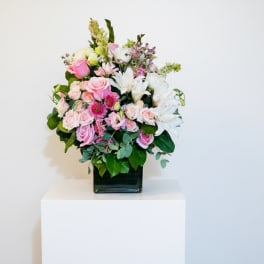Everlasting Love Arrangement( Luxurious Pink Roses and Lilies)
