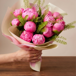 BP114 - Hot Pink Peony Bouquet