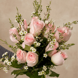 BP64 - Pink Rose Short Stem Bouquet