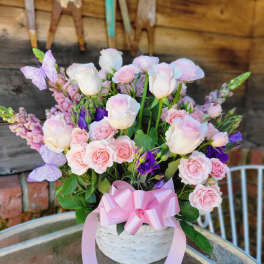 Country Bloom Floral Basket