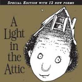 Book cover with a cartoon face and the title A Light in the Attic