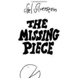 Black text on a white poster reading "THE MISSING PIECE"