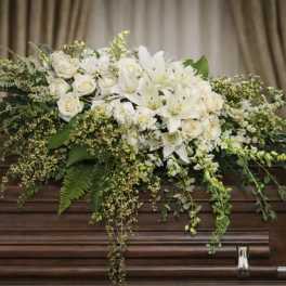 Garden Elegance Casket Spray