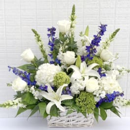 Peaceful Meadow Basket Arrangement