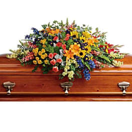 Colorful Reflections Casket Spray