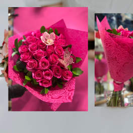BUTTERFLY PINK. 24 PINK ROSES