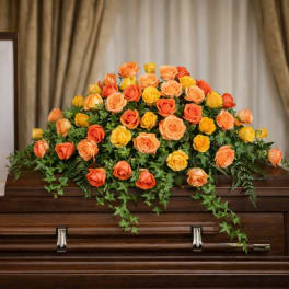 Beautiful Rose Benediction Casket Spray