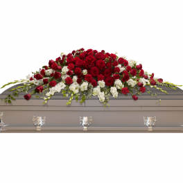 Garden of Grandeur Casket Spray by Teleflora