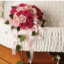 Rose Reflection Casket Insert by Teleflora