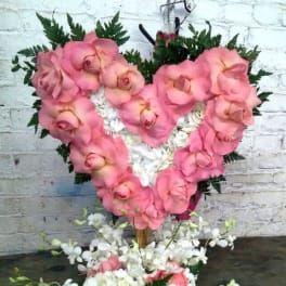 Pink Heart Basket