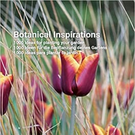 Book cover with purple tulips and the title Botanical Inspirations