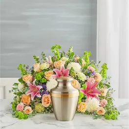 Crescent Cremation Arrangement- Pastel