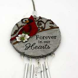 14 Inch Cardinal Windchime - Forever