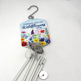 18 Inch Wildflowers Windchime