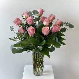 Dozen Pink Roses