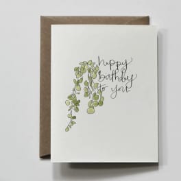 Green Hang | Hanging Plant Happy Birthday Greeting Card