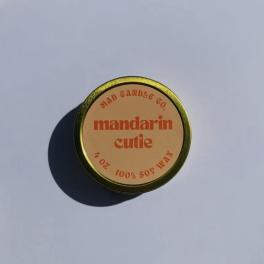 Mandarin Cutie Soy Candle - 4 oz Gold Tin & Wood Wick