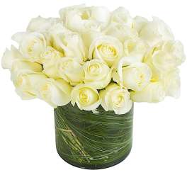White Roses Flower Arrangement by BloomNation™