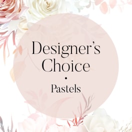 Pastel floral graphic with the words Designer's Choice Pastels