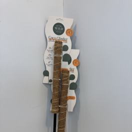 Packaged coco climber plant support poles on display