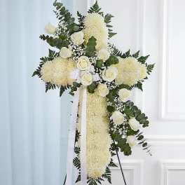 Peace & Prayers™ White Standing Cross