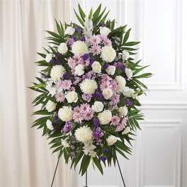 Lavender & White Sympathy Standing Spray