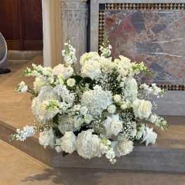 White Rose Floor Arrangement