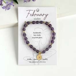 Febuary-Birth Flower Bracelet