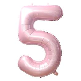 Baby Pink Number 5 Balloon