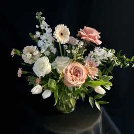 Peaches & Cream Vased Arrangement